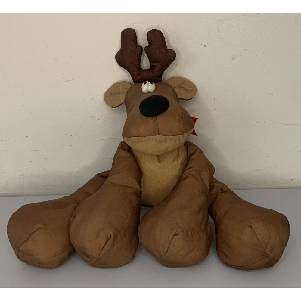 Vintage Hallmark Rodney The Reindeer Plush Nylon Stuffed Animal Toy
